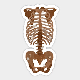 Floral Skeleton Sticker